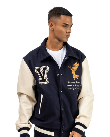 Victorie Letterman Bomber Jacket